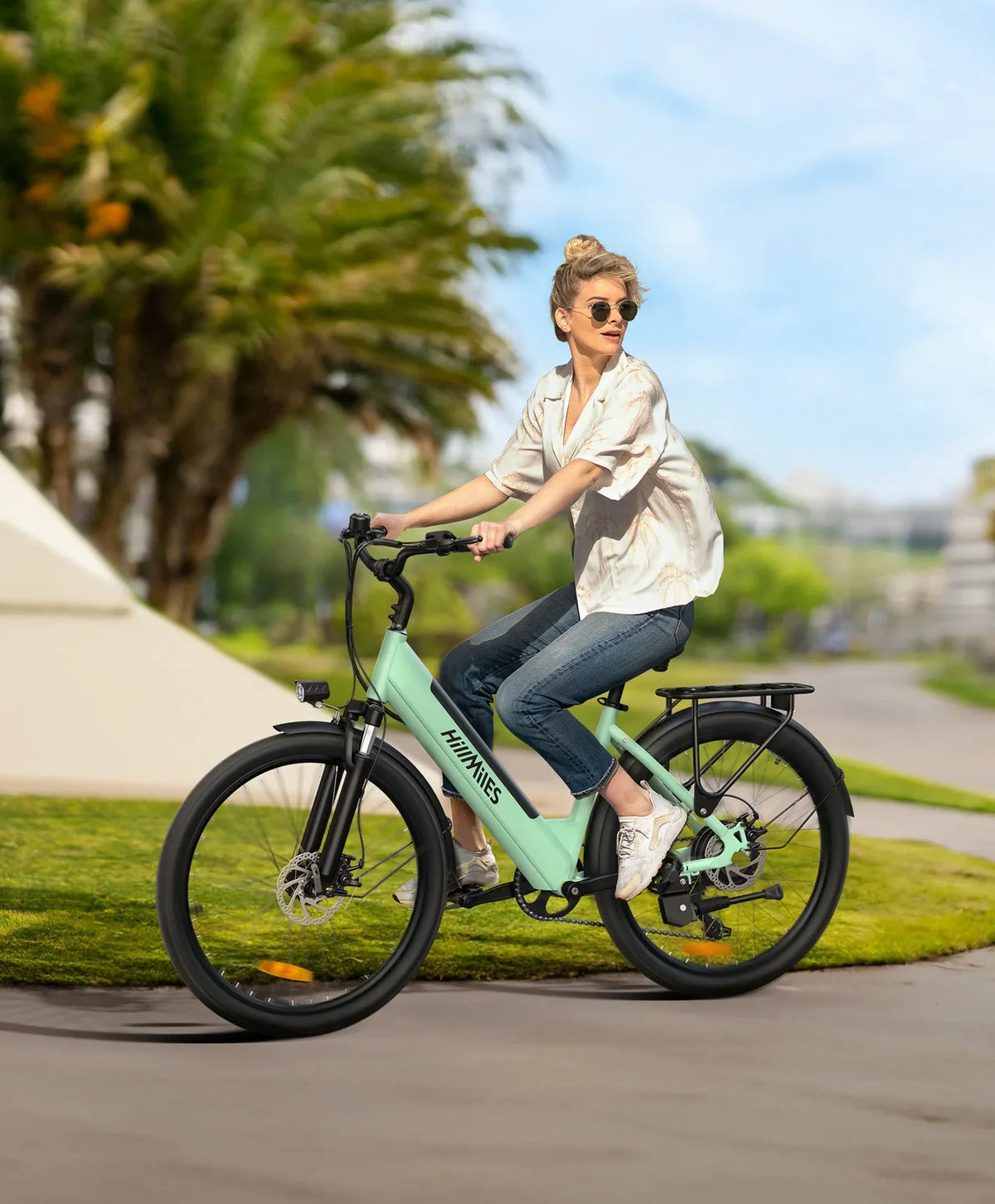 HillMiles MileCity1 – Elektrisches City-E-Bike 26 Zoll für Erwachsene