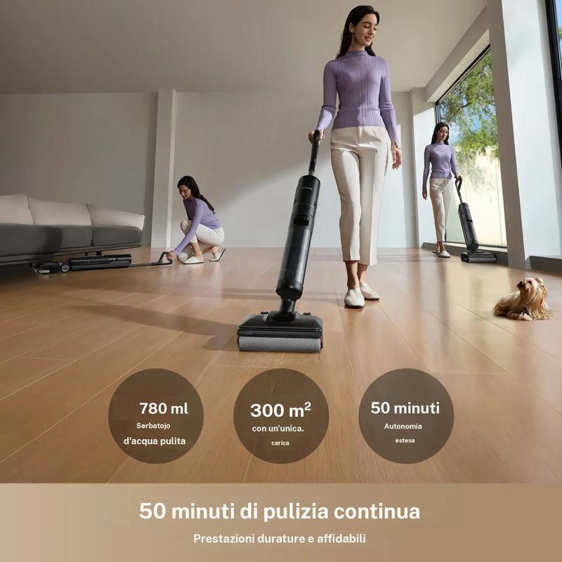 VERSAAL – Aspirapolvere Lavapavimenti Senza Fili 180°