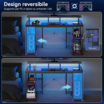 VERSAAL Scrivania Gaming Regolabile