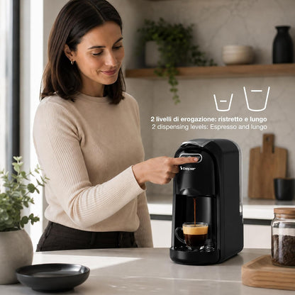 BEPER – Macchina da Caffè Espresso 4 in 1, 20 Bar, 1400W