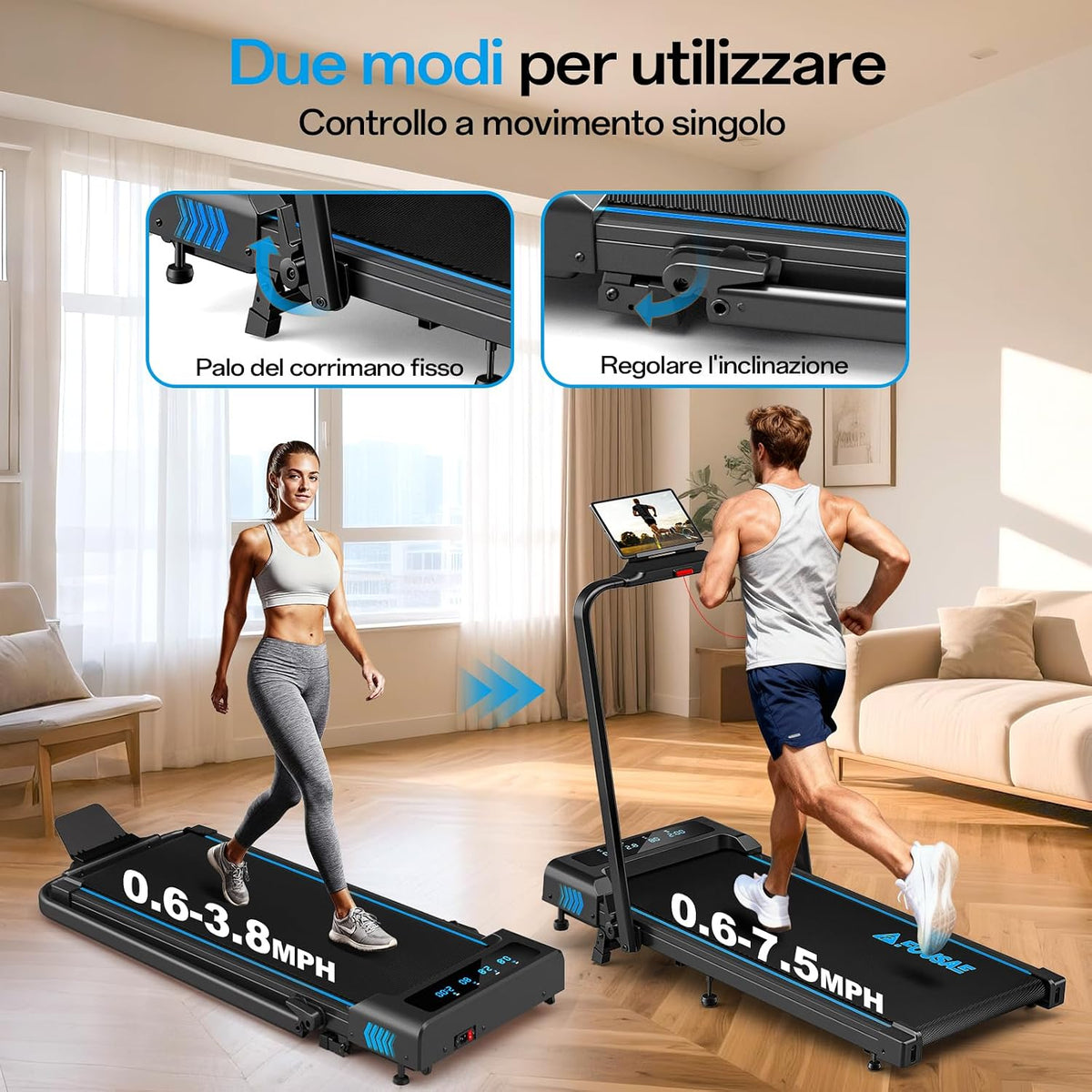VERSAAL Tapis Roulant Elettrico Pieghevole