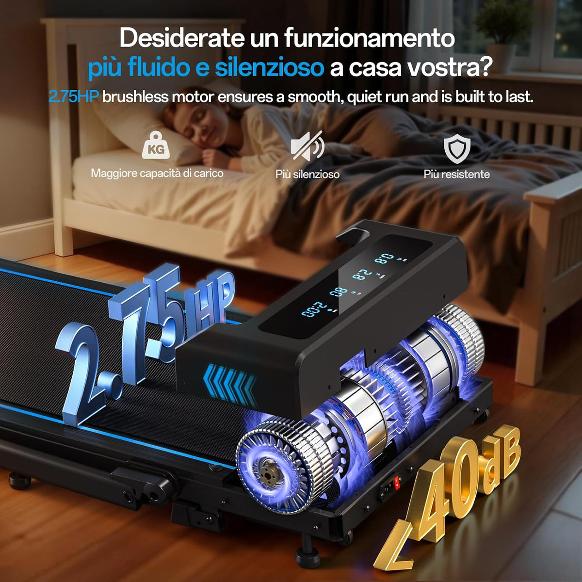 VERSAAL Tapis Roulant Elettrico Pieghevole
