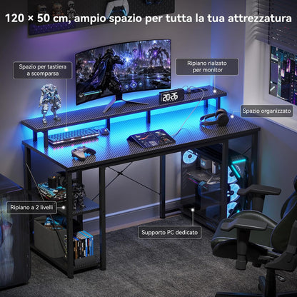 VERSAAL Scrivania Gaming Regolabile