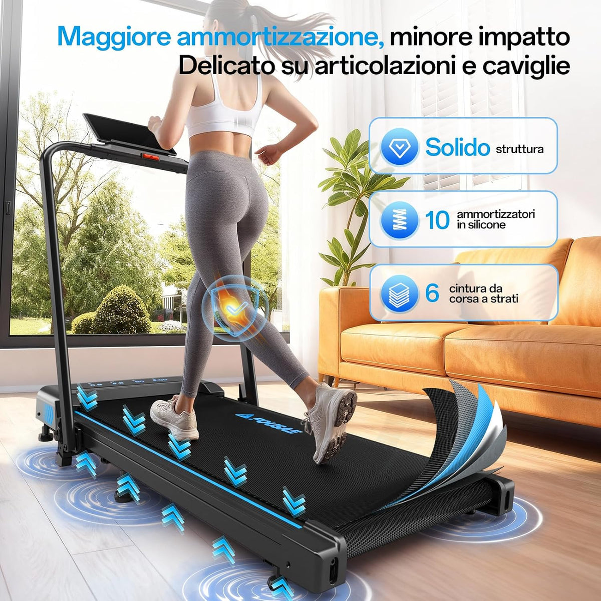 VERSAAL Tapis Roulant Elettrico Pieghevole