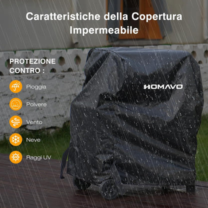 HOMAVO Barbecue a Carbone con Coperchio