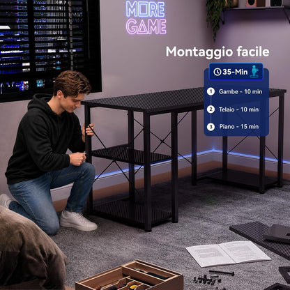VERSAAL Scrivania Gaming Regolabile