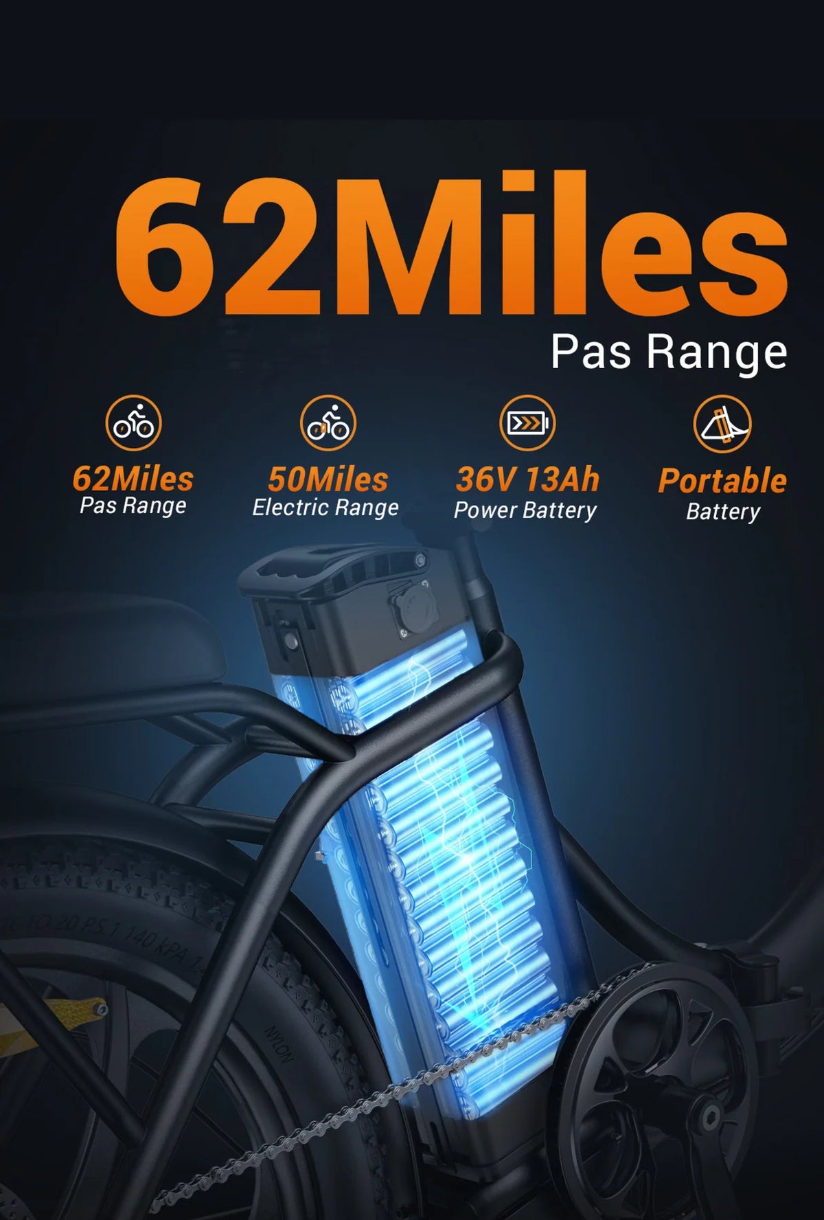 VERSAAL – Bici Elettrica Pieghevole 36V 13Ah